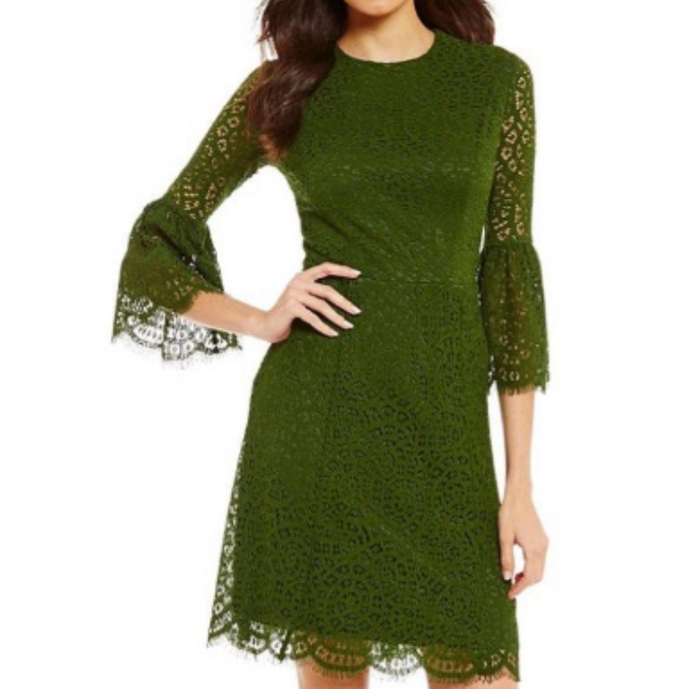 London Times Bell-Sleeve Lace Dress (NWOT)